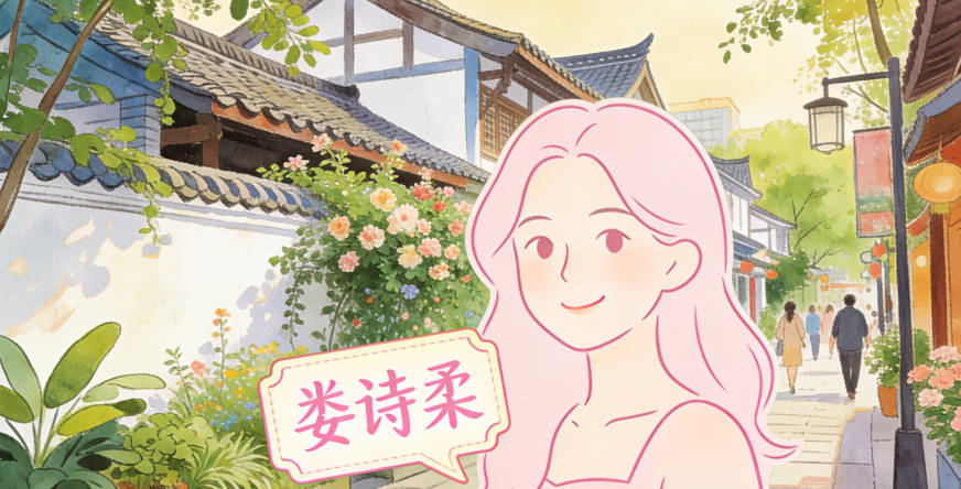 劉女士想給女兒起一個(gè)象征智慧和幸福的名字，她選了“婁詩(shī)柔”