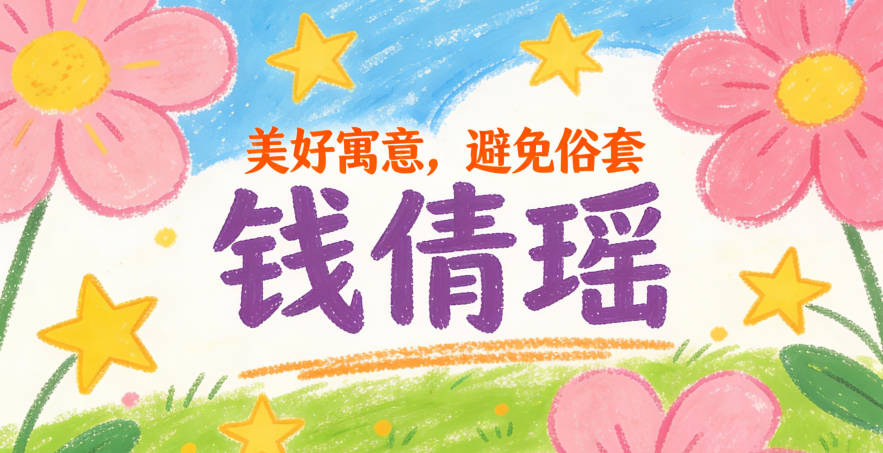 錢倩瑤，倩是美麗，瑤是美玉