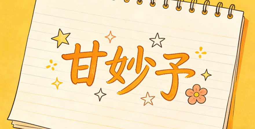 甘妙予，既不大眾也不小眾，寓意還積極