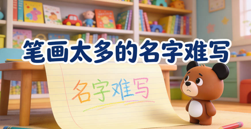 筆畫太多的名字不僅難寫，還顯得雜亂