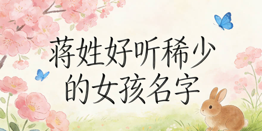 蔣姓好聽稀少的女孩名字