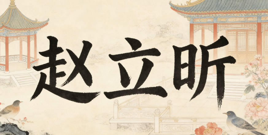 趙立昕，立是堅(jiān)定，昕是希望