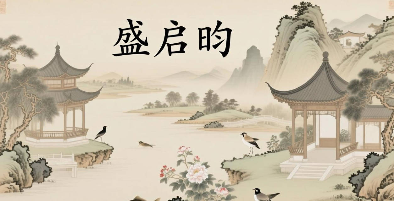 盛啟昀，啟是開啟新篇，昀是日光普照