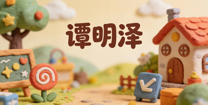 譚明澤，明代表光明，澤代表恩澤