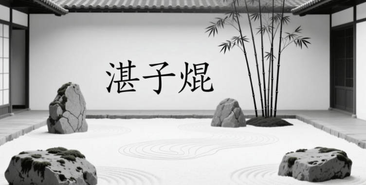 湛子焜，子表示君子，焜表示光明