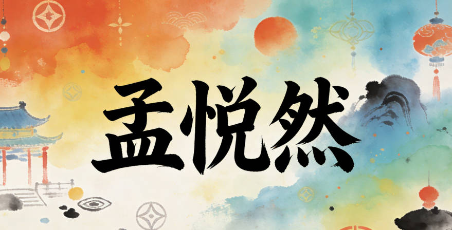 孟悅然，悅是快樂，然是自然