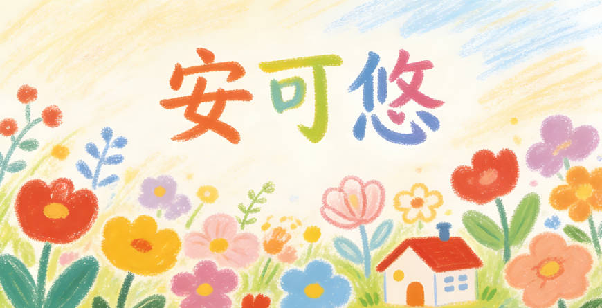 安可悠，可代表認可，悠象征閑適淡然