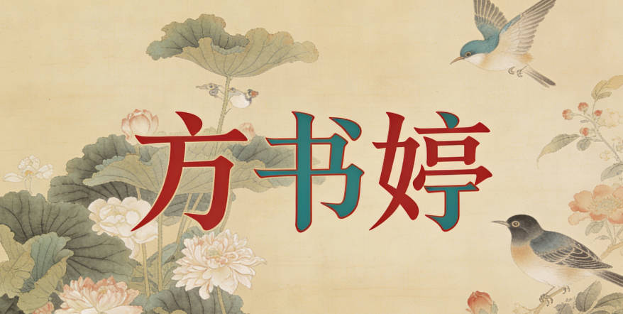 方書婷，書字代表書法，婷字代表柔美