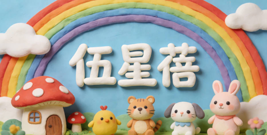 伍星蓓，星是夜空中明亮的星星，蓓是待放的花蕾，寓意女孩像星星一樣耀眼，像花蕾一樣美好