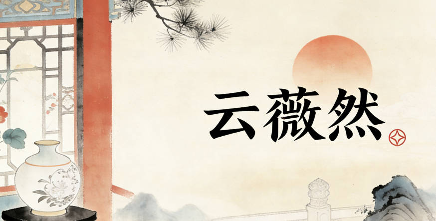 云薇然，薇是香草，然是自然，寓意美好