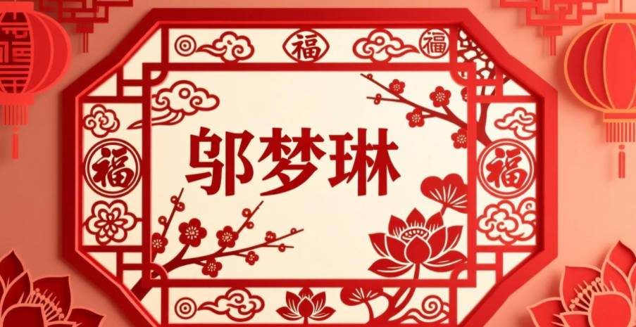 鄔夢(mèng)琳，夢(mèng)代表旅行的美好想象，琳是美玉，象征花藝?yán)锏挠裉m花