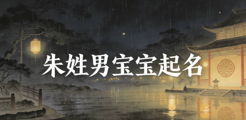 朱姓男寶寶起名順口又好聽