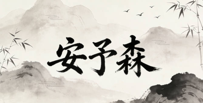 安予森，予是給予、奉獻(xiàn)，森代表生機(jī)與包容