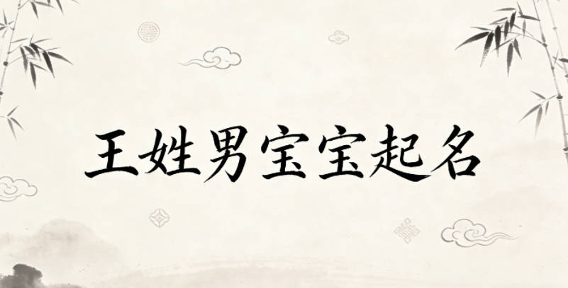 王姓男寶寶起名順口又好聽