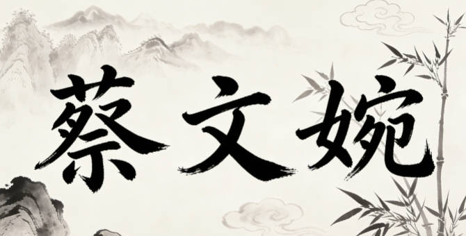 蔡文婉，讀起來溫婉莊重